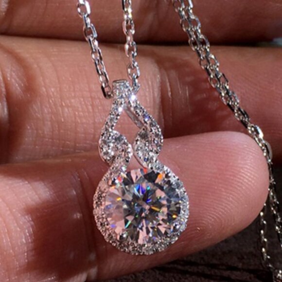 Other - Exquisite Gifts Luxury Full Paved Round CZ Necklace for Women, EVGG1064